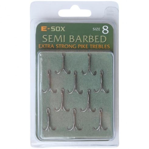 Drennan E-SOX Treble Pike Hooks Extra Strong Semi-Barbed