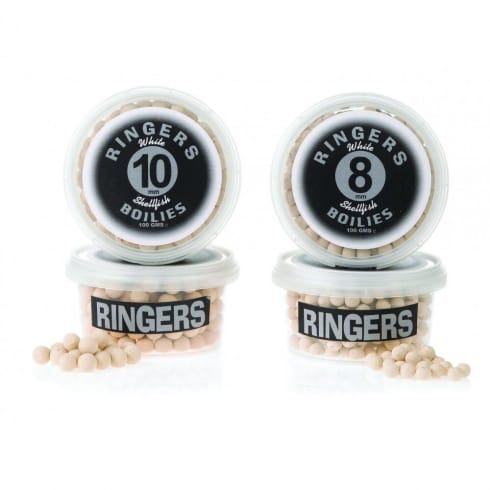 Dynamite Baits Ringers White, Red & Yellow Shellfish Match Boilies 100g