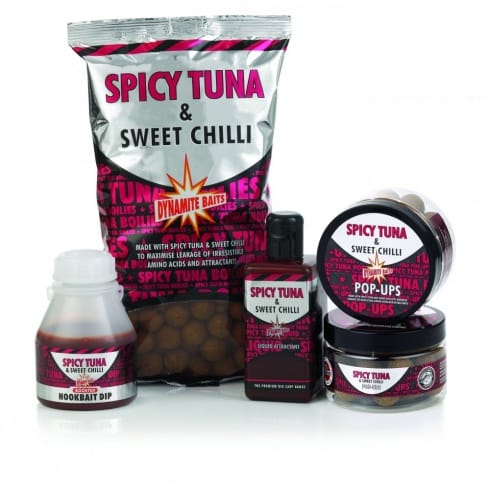 Dynamite Baits Spicy Tuna and Sweet Chilli carp bait