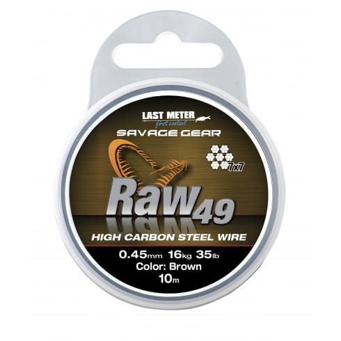 Savage Gear Raw49 Uncoated Brown stainless steel wire
